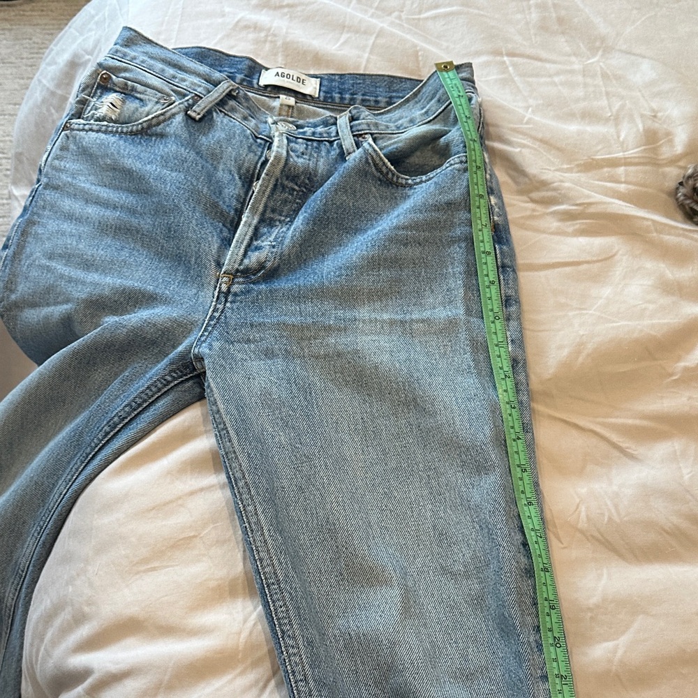 Agolde High Rise cropped Blue Jeans ‘Riley’ - Picture 10 of 11